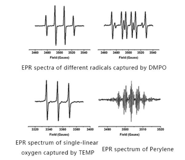 Applicazioni dello spettrometro EPR Rilevazione di radicali liberi