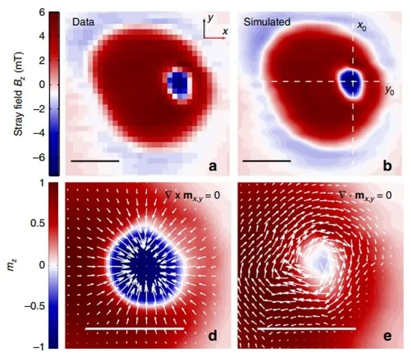 Imaging del campo magnetico di Skyrmion