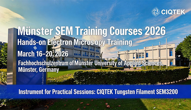 CIQTEK SEM partecipa ai corsi di formazione sulla microscopia elettronica di Münster 2026 in Germania